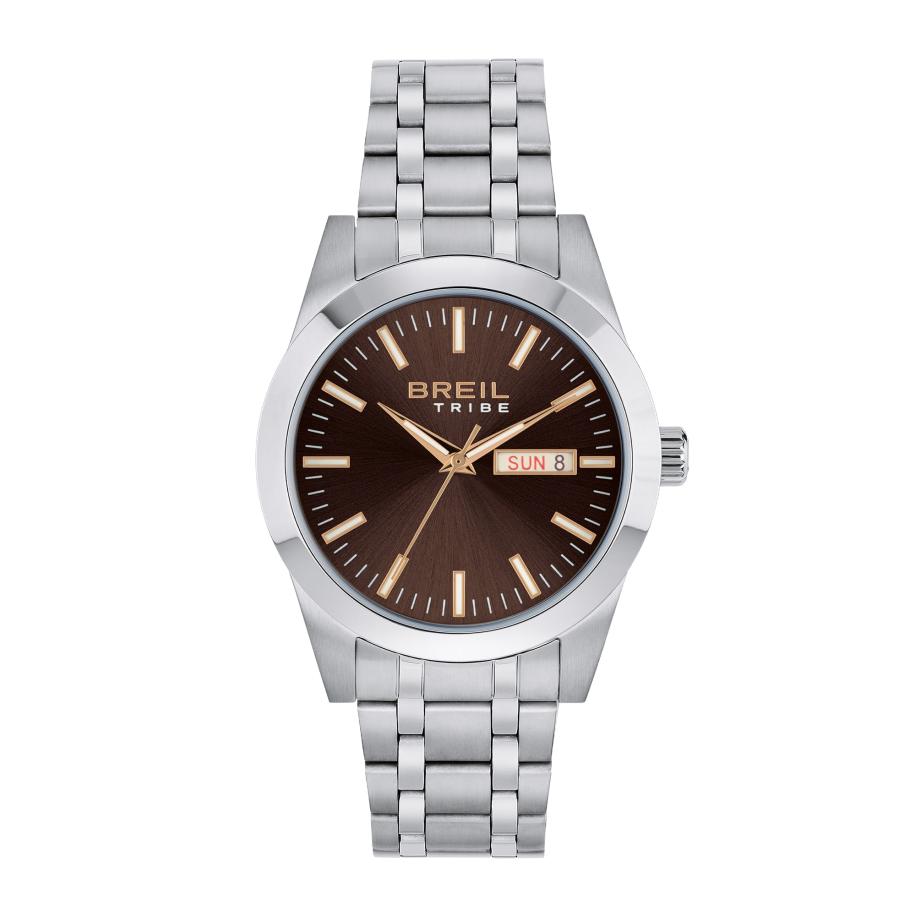 Breil Breil Analoog horloge Rank donkerbruin / zilver -