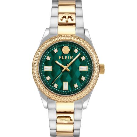 Philipp Plein Philipp Plein Analoog horloge Queen goud / smaragd / zilver