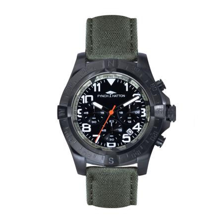 Fynch-Hatton FYNCH-HATTON Analoog horloge kaki / rood / zwart / wit