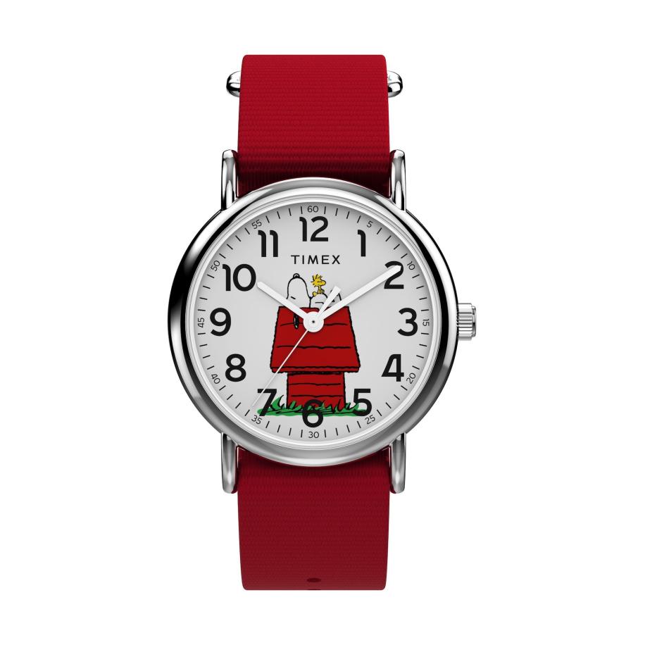 TIMEX Analoog horloge Timex x Peanuts® Weekender Snoopy Dancing gemengde kleuren / rood Rood