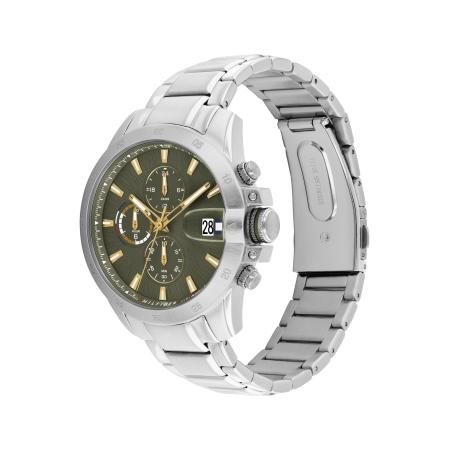 Tommy Hilfiger TOMMY HILFIGER Analoog horloge JAMESON olijfgroen / zilver