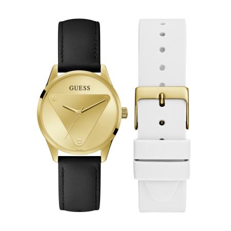 Guess GUESS Analoog horloge Emblem goud / zwart / wit