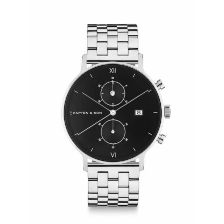 Kapten & Son Kapten & Son Analoog horloge zwart / zilver