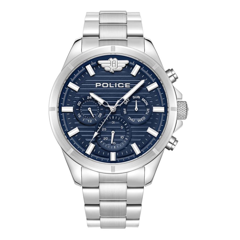 Police POLICE Analoog horloge Malawi navy / zilver -