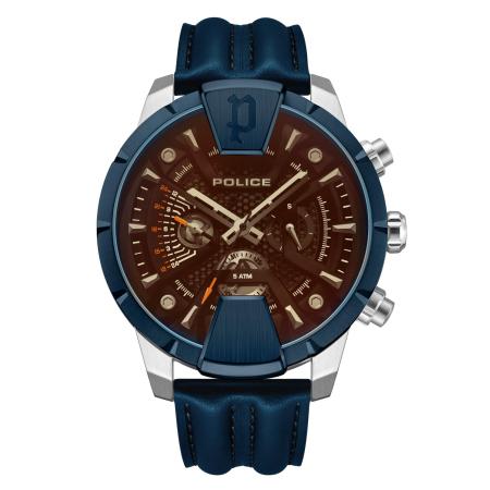 Police POLICE Analoog horloge HUNTLEY bruin / antraciet / zilver