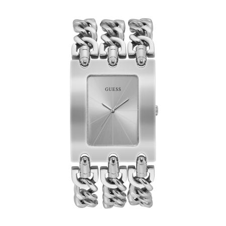 Guess GUESS Analoog horloge HEAVY METAL zilver