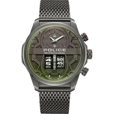Police POLICE Analoog horloge Rotorcrom antraciet / groen / wit