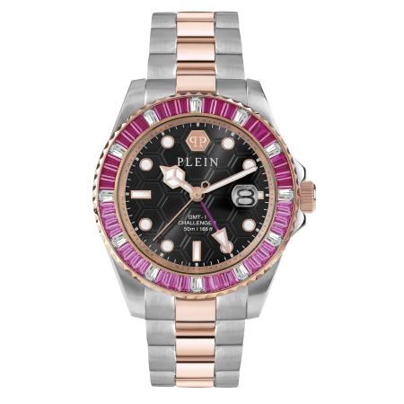 Philipp Plein Analoog horloge goud / fuchsia / zilver