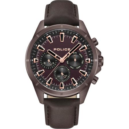 Police POLICE Analoog horloge Malawi bruin / rose-goud / zwart
