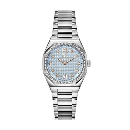 GC Gc Analoog horloge Coussin Sleek lichtblauw / zilver