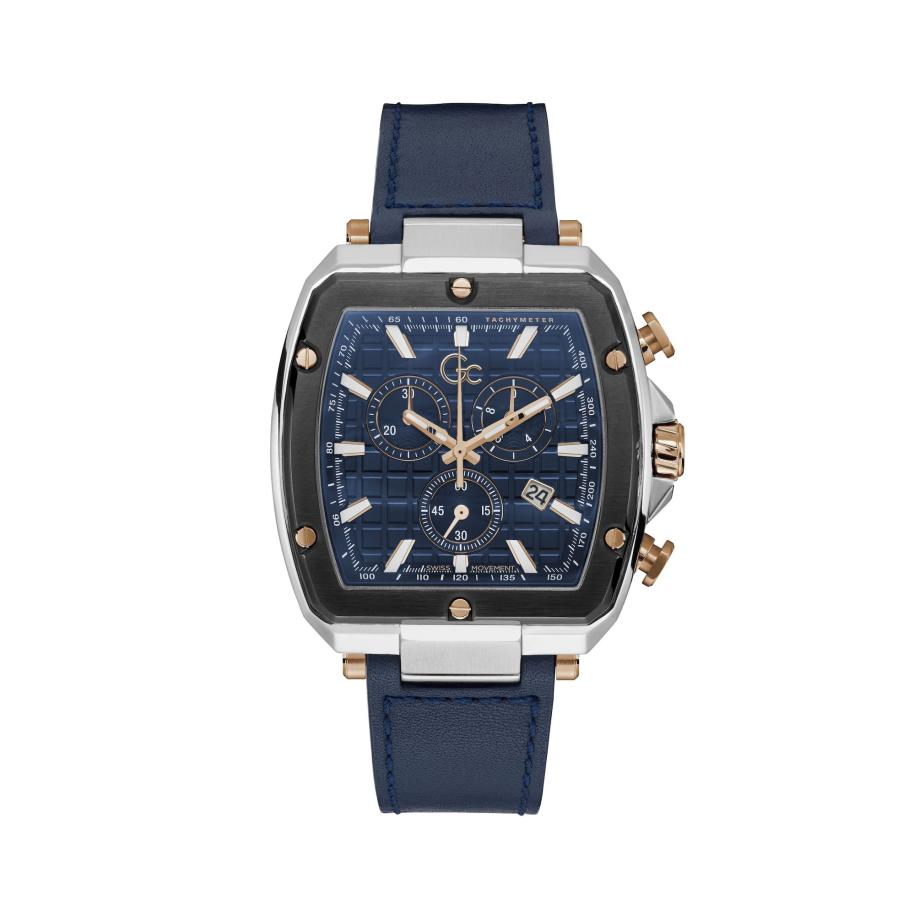 Gc Analoog horloge Spirit Tonneau blauw / zilver Blauw