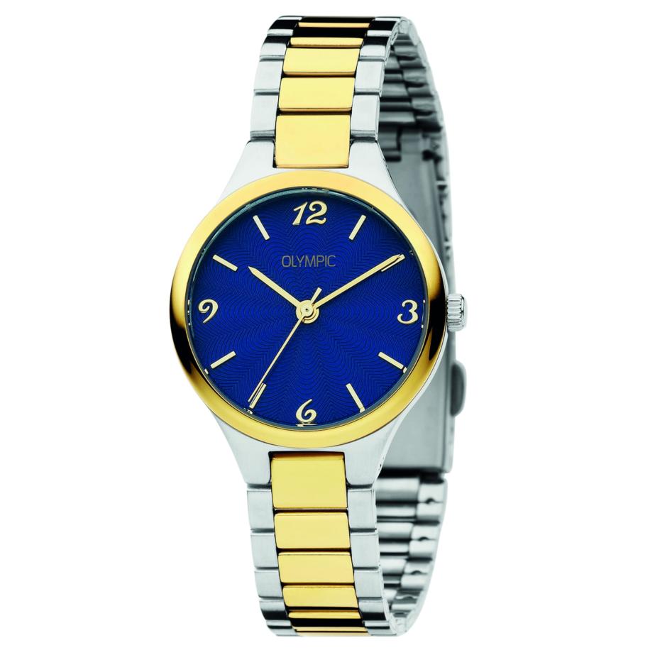 Olympic Olympic Analoog horloge blauw / goudgeel / zilver -