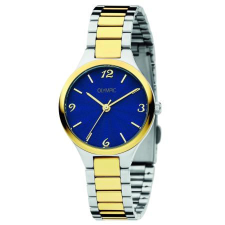 Olympic Olympic Analoog horloge blauw / goudgeel / zilver