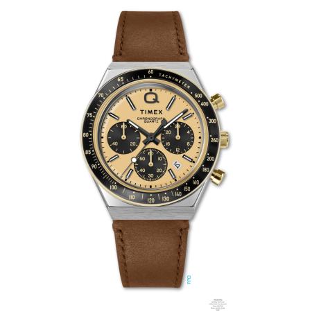 TIMEX Analoog horloge 1970s Q bruin / zilver