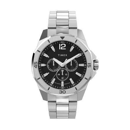 TIMEX Analoog horloge Essex zwart / zilver