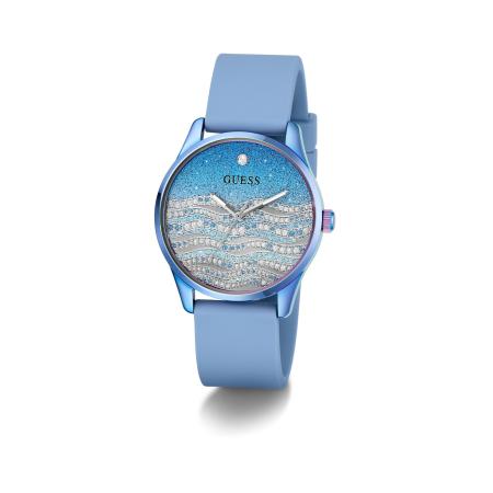 GUESS Analoog horloge OCEANA lichtblauw