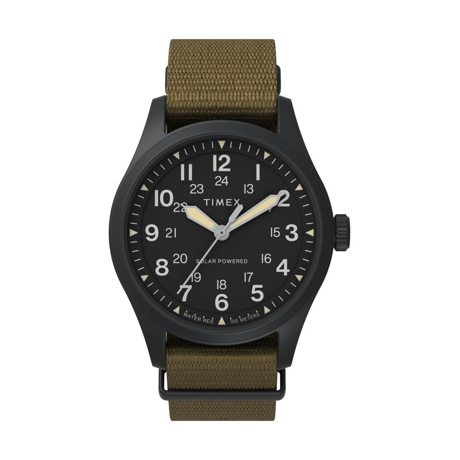 TIMEX Analoog horloge Expedition North® Field Post Solar kaki / zwart Groen