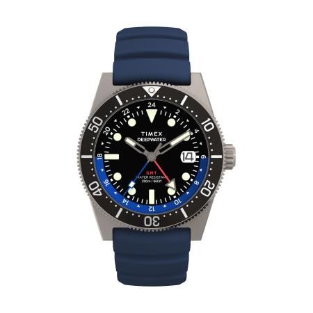 TIMEX Analoog horloge Deepwater Reef 200 blauw / marine / zilver