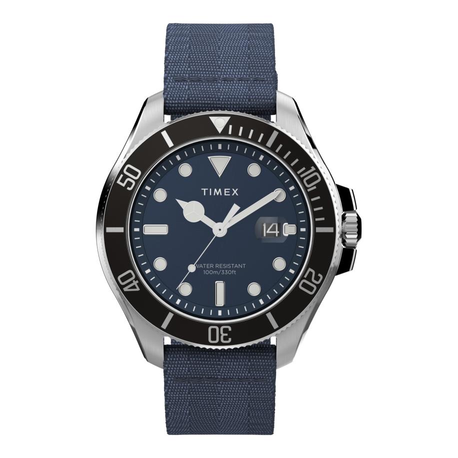 TIMEX Analoog horloge Harborside Coast marine / zilvergrijs Blauw