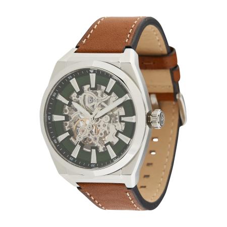Fossil FOSSIL Analoog horloge Everett cognac / donkergroen / zilver