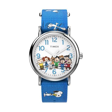 TIMEX Analoog horloge blauw / natuurwit