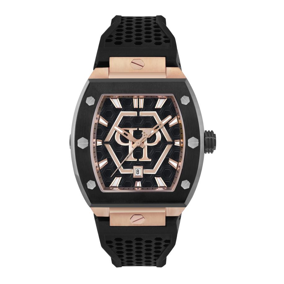 Philipp Plein Analoog horloge The Hexagon Phantom goud / zwart Zwart