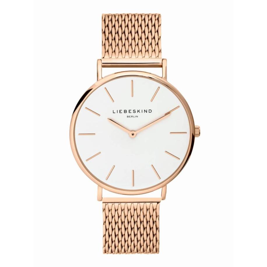 liebeskind berlin Liebeskind Berlin Analoog horloge rose-goud / wit -