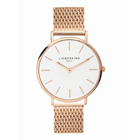 liebeskind berlin Liebeskind Berlin Analoog horloge rose-goud / wit