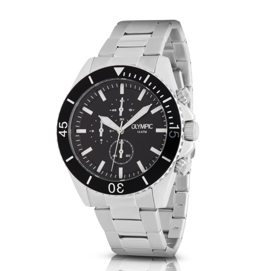 Olympic Olympic Analoog horloge zwart / zilver -