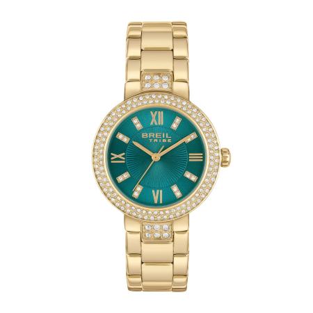 Breil Breil Analoog horloge cyaan blauw / goud / transparant