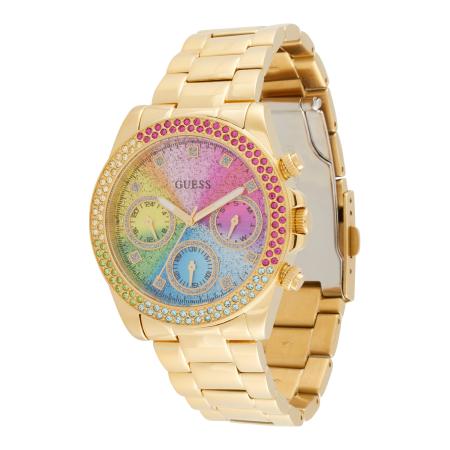 Guess GUESS Analoog horloge Dress lichtblauw / geel / goud / pink