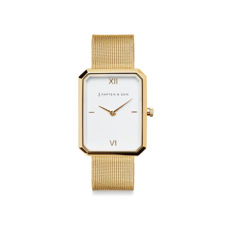 Kapten & Son Kapten & Son Analoog horloge Grace Gold Mesh goud