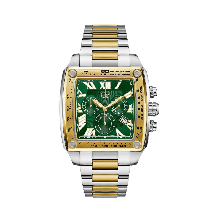 Gc Analoog horloge RetroFit goud / groen / zilver Zilver