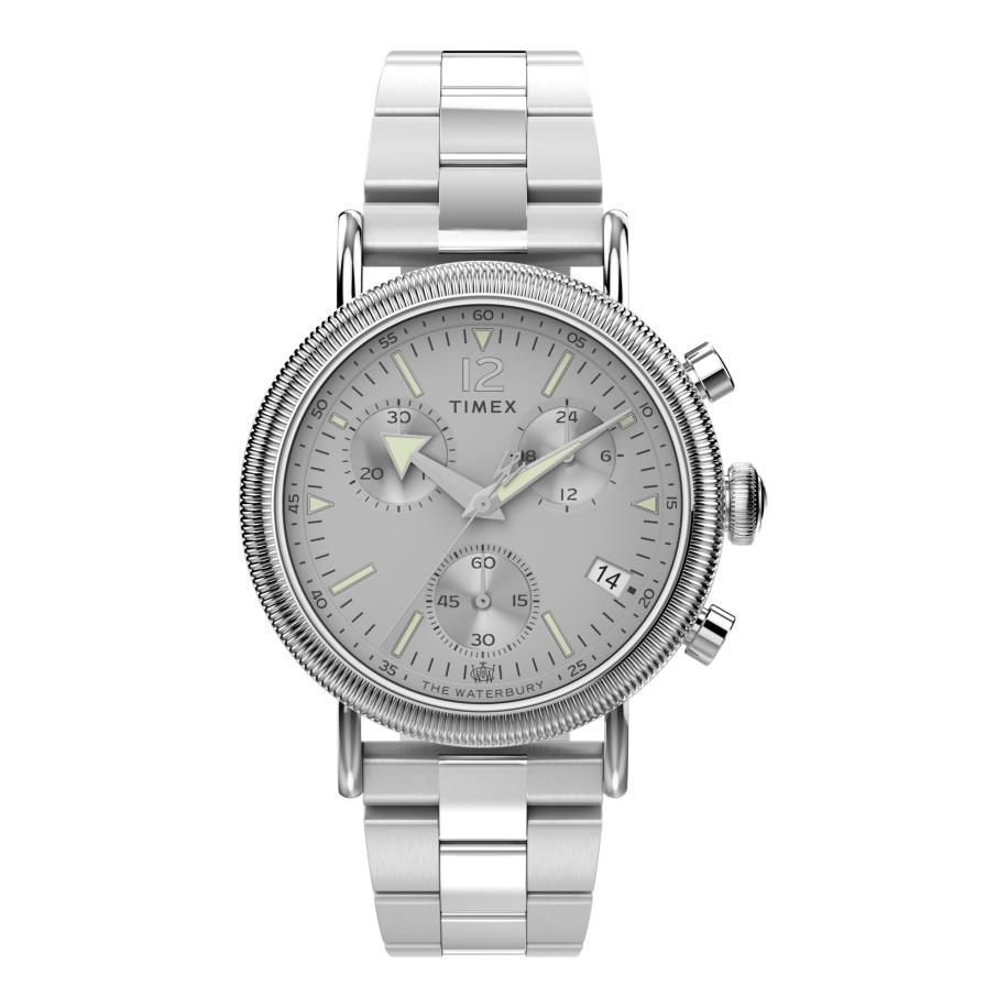 TIMEX Analoog horloge Waterbury Coin Edge zilver Zilver