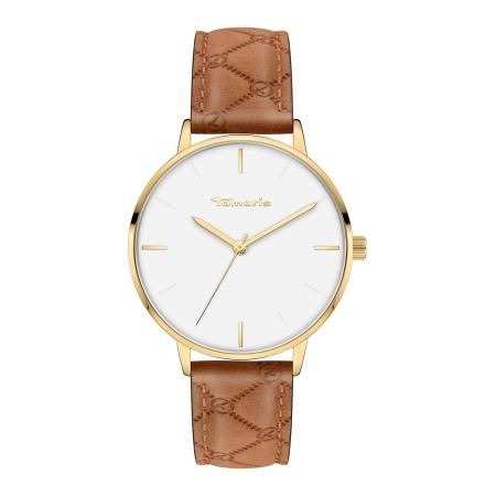 Tamaris Analoog horloge karamel / goud / wit