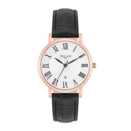 Trilani Trilani Analoog horloge rose-goud / zwart / wit