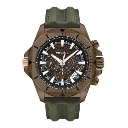 Police POLICE Analoog horloge Electrical bruin / kaki