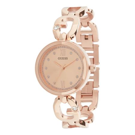 Guess GUESS Analoog horloge rose-goud / zwart / transparant