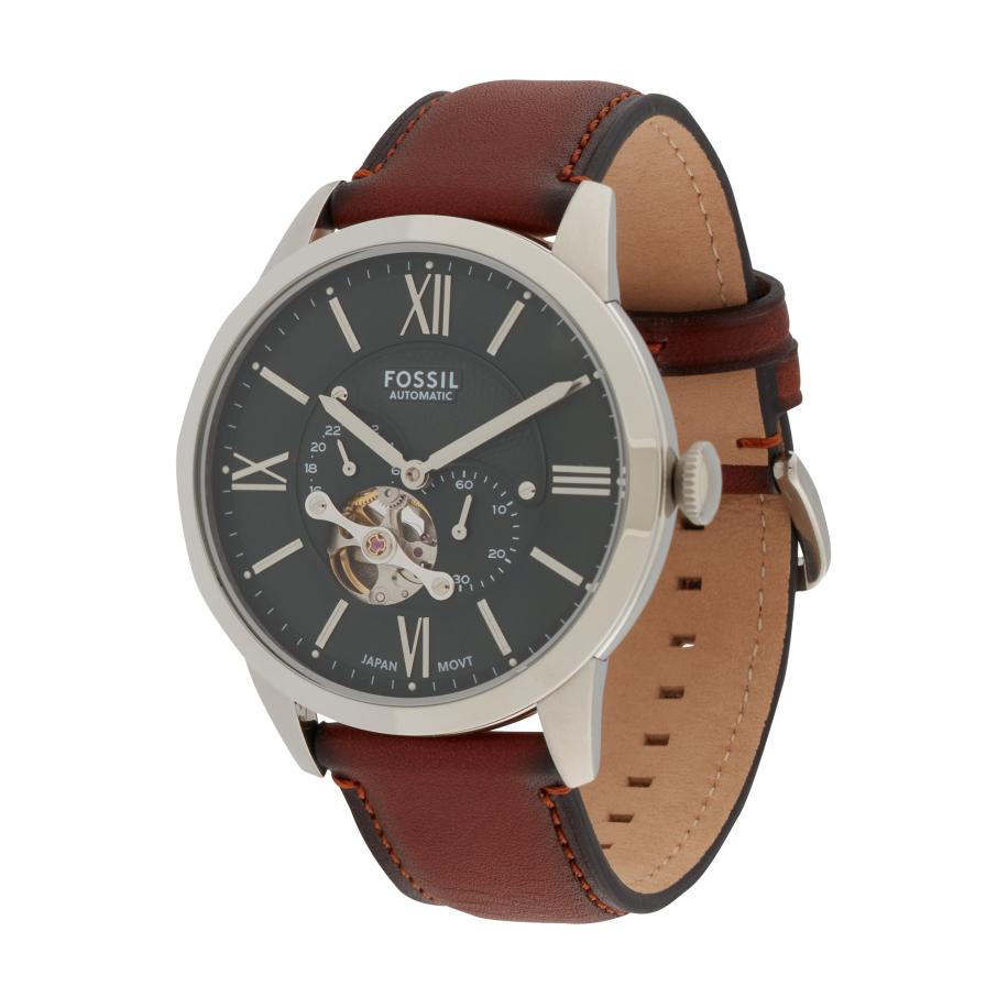 Fossil FOSSIL Analoog horloge Townsman roestbruin / smaragd / zilver -