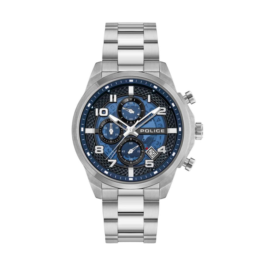 Police POLICE Analoog horloge Soul blauw / zilver -
