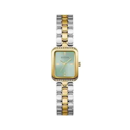 GUESS Analoog horloge Isla goud / lichtgroen / zilver