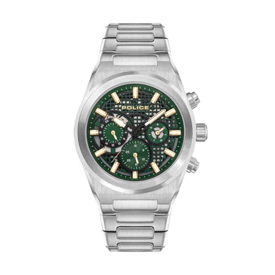 Police POLICE Analoog horloge Eclipse groen / zilver -