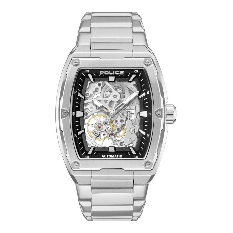 Police POLICE Analoog horloge Skeletor zwart / zilver -