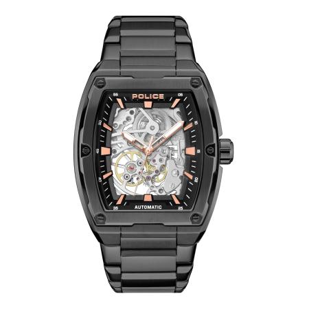 Police POLICE Analoog horloge Skeletor rose-goud / zwart