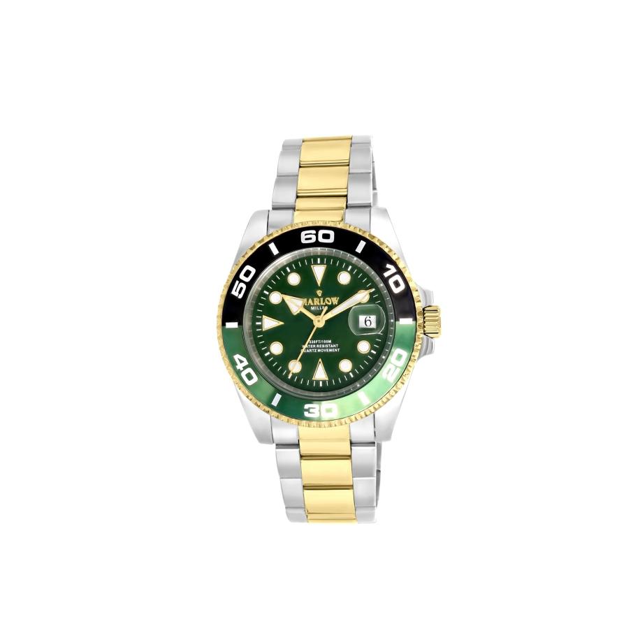 Lucardi Lucardi Analoog horloge Statement goud / groen / zwart / zilver -