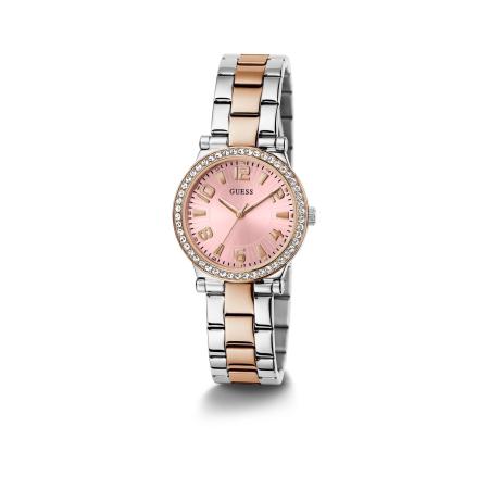 Guess GUESS Analoog horloge FAWN beige / zilver