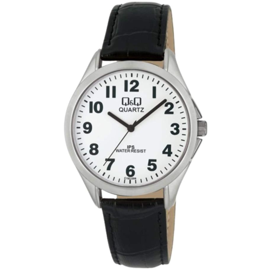 Q&Q Analoog horloge bruin / zilver / wit Bruin