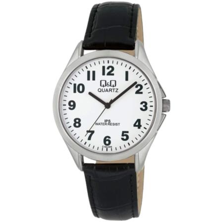 Q&Q Analoog horloge bruin / zilver / wit