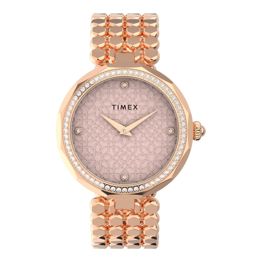 TIMEX Analoog horloge City Collection rose-goud Goud