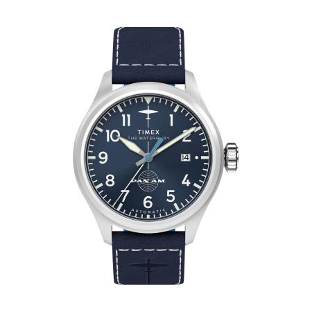 TIMEX Analoog horloge Timex x Pan Am® Waterbury Ace Chronograph navy / zilver